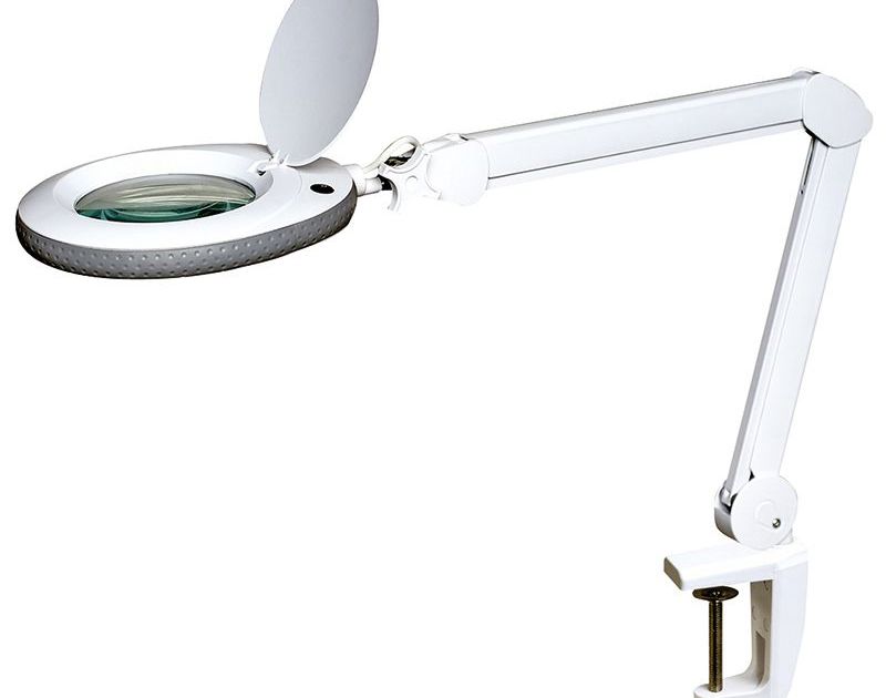 Lampada da tavolo con lente di ingrandimento 5 diottrie LED. Elettronica