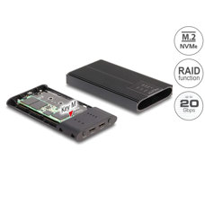 Box SSD RAID 2x M.2>USB-C 20Gbps 42022