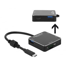 Hub USB-C>2x USB3.1+USB-C SD+MCSD 64045