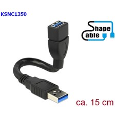 Cavo USB3 AM>USB3 AF SHAPE 15 cm. 83713