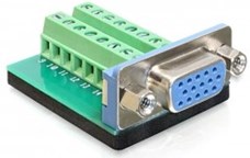 Adattatore 15p F-VGA->Terminal-Block 16p 65170