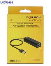 Hub USB3.0 4 porte EXT+Gb LAN PORT 62653