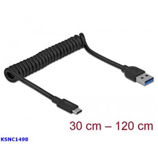 Cavo USB3 AM<>USB-CM spiralato 85349