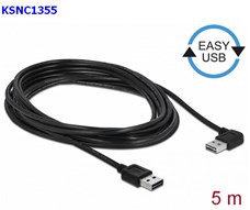 Cavo USB EASY M/M angolare 5 mt. 83467